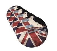4Pcs Car Air Fresheners Cards Guitar British Flag Hanging Fragrance Scented Cards Lasting Scent Car Aromatherapy Tablets Auto Rearview Mirror Pendant for Wardrobe Shoe Cabinet