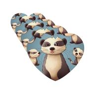 4Pcs Car Air Fresheners Cards Hairy Ferret Hanging Fragrance Scented Cards Lasting Scent Car Aromatherapy Tablets Auto Rearview Mirror Pendant for Wardrobe Shoe Cabinet