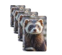 4Pcs Car Air Fresheners Cards Hairy Ferret Hanging Fragrance Scented Cards Lasting Scent Car Aromatherapy Tablets Auto Rearview Mirror Pendant for Wardrobe Shoe Cabinet