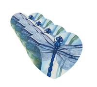 4Pcs Car Air Fresheners Cards Hand Painted Blue Dragonfly Hanging Fragrance Scented Cards Lasting Scent Car Aromatherapy Tablets Auto Rearview Mirror Pendant for Wardrobe Shoe Cabinet