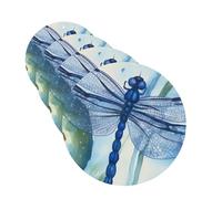 4Pcs Car Air Fresheners Cards Hand Painted Blue Dragonfly Hanging Fragrance Scented Cards Lasting Scent Car Aromatherapy Tablets Auto Rearview Mirror Pendant for Wardrobe Shoe Cabinet