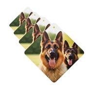4Pcs Car Air Fresheners Cards Happy German Shepherd Hanging Fragrance Scented Cards Lasting Scent Car Aromatherapy Tablets Auto Rearview Mirror Pendant for Wardrobe Shoe Cabinet