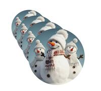4Pcs Car Air Fresheners Cards Happy Snowman Hanging Fragrance Scented Cards Lasting Scent Car Aromatherapy Tablets Auto Rearview Mirror Pendant for Wardrobe Shoe Cabinet