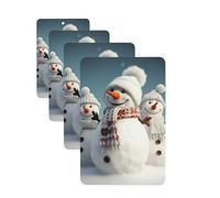 4Pcs Car Air Fresheners Cards Happy Snowman Hanging Fragrance Scented Cards Lasting Scent Car Aromatherapy Tablets Auto Rearview Mirror Pendant for Wardrobe Shoe Cabinet