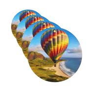 4Pcs Car Air Fresheners Cards Hawaii Hot Air Balloon Hanging Fragrance Scented Cards Lasting Scent Car Aromatherapy Tablets Auto Rearview Mirror Pendant for Wardrobe Shoe Cabinet