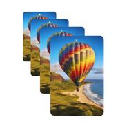 4Pcs Car Air Fresheners Cards Hawaii Hot Air Balloon Hanging Fragrance Scented Cards Lasting Scent Car Aromatherapy Tablets Auto Rearview Mirror Pendant for Wardrobe Shoe Cabinet