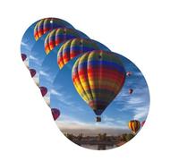 4Pcs Car Air Fresheners Cards Hot Air Balloon Hanging Fragrance Scented Cards Lasting Scent Car Aromatherapy Tablets Auto Rearview Mirror Pendant for Wardrobe Shoe Cabinet