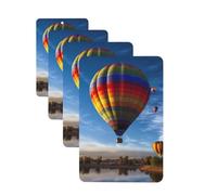 4Pcs Car Air Fresheners Cards Hot Air Balloon Hanging Fragrance Scented Cards Lasting Scent Car Aromatherapy Tablets Auto Rearview Mirror Pendant for Wardrobe Shoe Cabinet