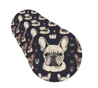 4Pcs Car Air Fresheners Cards I Love French Bulldog Hanging Fragrance Scented Cards Lasting Scent Car Aromatherapy Tablets Auto Rearview Mirror Pendant for Wardrobe Shoe Cabinet
