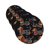 4Pcs Car Air Fresheners Cards I Love My Dog Dachshunds Hanging Fragrance Scented Cards Lasting Scent Car Aromatherapy Tablets Auto Rearview Mirror Pendant for Wardrobe Shoe Cabinet