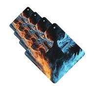 4Pcs Car Air Fresheners Cards Ice and Fire Dragons Hanging Fragrance Scented Cards Lasting Scent Car Aromatherapy Tablets Auto Rearview Mirror Pendant for Wardrobe Shoe Cabinet