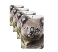 4Pcs Car Air Fresheners Cards Koala Bear Hanging Fragrance Scented Cards Lasting Scent Car Aromatherapy Tablets Auto Rearview Mirror Pendant for Wardrobe Shoe Cabinet