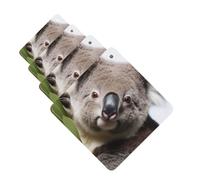 4Pcs Car Air Fresheners Cards Koala Bear Hanging Fragrance Scented Cards Lasting Scent Car Aromatherapy Tablets Auto Rearview Mirror Pendant for Wardrobe Shoe Cabinet