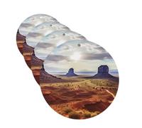 4Pcs Car Air Fresheners Cards Landscape of Monument Valley Hanging Fragrance Scented Cards Lasting Scent Car Aromatherapy Tablets Auto Rearview Mirror Pendant for Wardrobe Shoe Cabinet