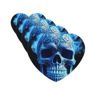 4Pcs Car Air Fresheners Cards Long Lasting Double Sided Hanging Fragrance Scented Card 3D Print Blue skull Car Aromatherapy Tablets Auto Rearview Mirror Pendant for Men Women