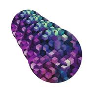 4Pcs Car Air Fresheners Cards Long Lasting Double Sided Hanging Fragrance Scented Card Abstract Color Cubes Purple Car Aromatherapy Tablets Auto Rearview Mirror Pendant for Men Women