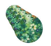 4Pcs Car Air Fresheners Cards Long Lasting Double Sided Hanging Fragrance Scented Card Abstract Seasonal Green Floral Car Aromatherapy Tablets Auto Rearview Mirror Pendant for Men Women