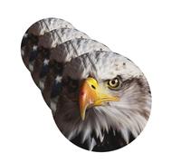 4Pcs Car Air Fresheners Cards Long Lasting Double Sided Hanging Fragrance Scented Card America Flag and Eagle Car Aromatherapy Tablets Auto Rearview Mirror Pendant for Men Women