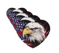 4Pcs Car Air Fresheners Cards Long Lasting Double Sided Hanging Fragrance Scented Card America US Flag Bald Eagle Car Aromatherapy Tablets Auto Rearview Mirror Pendant for Men Women