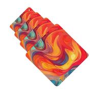 4Pcs Car Air Fresheners Cards Long Lasting Double Sided Hanging Fragrance Scented Card Artistic Effect Colorful Car Aromatherapy Tablets Auto Rearview Mirror Pendant for Men Women