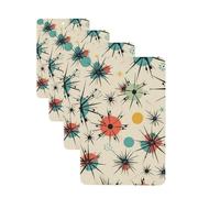 4Pcs Car Air Fresheners Cards Long Lasting Double Sided Hanging Fragrance Scented Card Atomic Stars Retro Pattern Car Aromatherapy Tablets Auto Rearview Mirror Pendant for Men Women