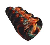 4Pcs Car Air Fresheners Cards Long Lasting Double Sided Hanging Fragrance Scented Card Chinese Dragon Car Aromatherapy Tablets Auto Rearview Mirror Pendant for Men Women