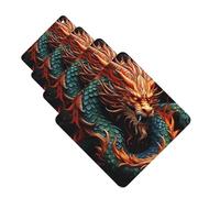 4Pcs Car Air Fresheners Cards Long Lasting Double Sided Hanging Fragrance Scented Card Chinese Dragon Car Aromatherapy Tablets Auto Rearview Mirror Pendant for Men Women