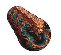 4Pcs Car Air Fresheners Cards Long Lasting Double Sided Hanging Fragrance Scented Card Chinese Dragon Car Aromatherapy Tablets Auto Rearview Mirror Pendant for Men Women