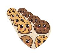 4Pcs Car Air Fresheners Cards Long Lasting Double Sided Hanging Fragrance Scented Card Chocolate Chip with Different Expressions Car Aromatherapy Tablets Auto Rearview Mirror Pendant for Men Women