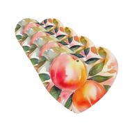 4Pcs Car Air Fresheners Cards Long Lasting Double Sided Hanging Fragrance Scented Card Colorful Peach Watercolor Design Car Aromatherapy Tablets Auto Rearview Mirror Pendant for Men Women