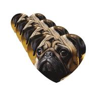 4Pcs Car Air Fresheners Cards Long Lasting Double Sided Hanging Fragrance Scented Card Cry Pug Car Aromatherapy Tablets Auto Rearview Mirror Pendant for Men Women