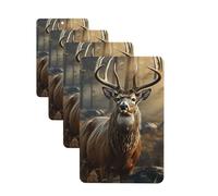 4Pcs Car Air Fresheners Cards Long Lasting Double Sided Hanging Fragrance Scented Card Deer Hunting Season Car Aromatherapy Tablets Auto Rearview Mirror Pendant for Men Women