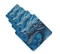 4Pcs Car Air Fresheners Cards Long Lasting Double Sided Hanging Fragrance Scented Card Dragon Cool Blue Car Aromatherapy Tablets Auto Rearview Mirror Pendant for Men Women