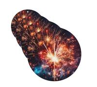 4Pcs Car Air Fresheners Cards Long Lasting Double Sided Hanging Fragrance Scented Card Explosion Firework Car Aromatherapy Tablets Auto Rearview Mirror Pendant for Men Women