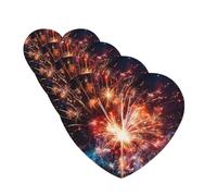 4Pcs Car Air Fresheners Cards Long Lasting Double Sided Hanging Fragrance Scented Card Explosion Firework Car Aromatherapy Tablets Auto Rearview Mirror Pendant for Men Women