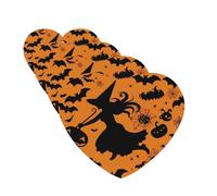 4Pcs Car Air Fresheners Cards Long Lasting Double Sided Hanging Fragrance Scented Card Halloween Witch Flying Car Aromatherapy Tablets Auto Rearview Mirror Pendant for Men Women
