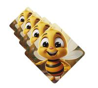4Pcs Car Air Fresheners Cards Long Lasting Double Sided Hanging Fragrance Scented Card Honey bee Car Aromatherapy Tablets Auto Rearview Mirror Pendant for Men Women