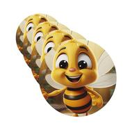 4Pcs Car Air Fresheners Cards Long Lasting Double Sided Hanging Fragrance Scented Card Honey bee Car Aromatherapy Tablets Auto Rearview Mirror Pendant for Men Women