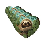 4Pcs Car Air Fresheners Cards Long Lasting Double Sided Hanging Fragrance Scented Card Hug tree sloth Car Aromatherapy Tablets Auto Rearview Mirror Pendant for Men Women