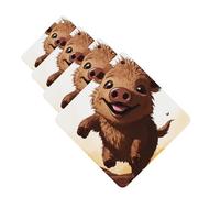 4Pcs Car Air Fresheners Cards Long Lasting Double Sided Hanging Fragrance Scented Card Jumping boar animation Car Aromatherapy Tablets Auto Rearview Mirror Pendant for Men Women
