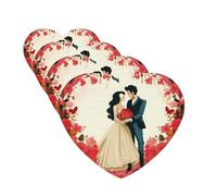 4Pcs Car Air Fresheners Cards Long Lasting Double Sided Hanging Fragrance Scented Card Just married Car Aromatherapy Tablets Auto Rearview Mirror Pendant for Men Women
