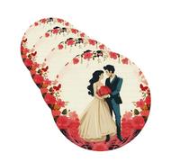 4Pcs Car Air Fresheners Cards Long Lasting Double Sided Hanging Fragrance Scented Card Just married Car Aromatherapy Tablets Auto Rearview Mirror Pendant for Men Women