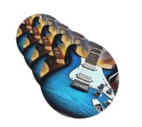 4Pcs Car Air Fresheners Cards Long Lasting Double Sided Hanging Fragrance Scented Card Magic Electric Guitar Music Car Aromatherapy Tablets Auto Rearview Mirror Pendant for Men Women