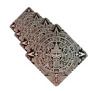 4Pcs Car Air Fresheners Cards Long Lasting Double Sided Hanging Fragrance Scented Card Mayan Calendar End of The World Car Aromatherapy Tablets Auto Rearview Mirror Pendant for Men Women