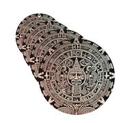 4Pcs Car Air Fresheners Cards Long Lasting Double Sided Hanging Fragrance Scented Card Mayan Calendar End of The World Car Aromatherapy Tablets Auto Rearview Mirror Pendant for Men Women