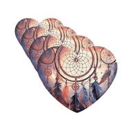 4Pcs Car Air Fresheners Cards Long Lasting Double Sided Hanging Fragrance Scented Card Native American Dream Catcher Car Aromatherapy Tablets Auto Rearview Mirror Pendant for Men Women