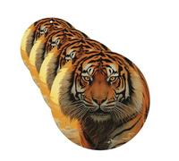4Pcs Car Air Fresheners Cards Long Lasting Double Sided Hanging Fragrance Scented Card Rising Sun Tiger Car Aromatherapy Tablets Auto Rearview Mirror Pendant for Men Women