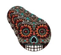 4Pcs Car Air Fresheners Cards Long Lasting Double Sided Hanging Fragrance Scented Card Sugar Skulls Day of the Dead Car Aromatherapy Tablets Auto Rearview Mirror Pendant for Men Women