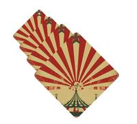 4Pcs Car Air Fresheners Cards Long Lasting Double Sided Hanging Fragrance Scented Card Vintage circus background Car Aromatherapy Tablets Auto Rearview Mirror Pendant for Men Women