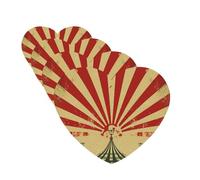 4Pcs Car Air Fresheners Cards Long Lasting Double Sided Hanging Fragrance Scented Card Vintage circus background Car Aromatherapy Tablets Auto Rearview Mirror Pendant for Men Women